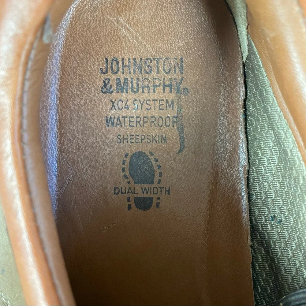 Johnston Murphy Men's XC4 Oxford Shoes Size 10 Brown Leather Waterproof Casual